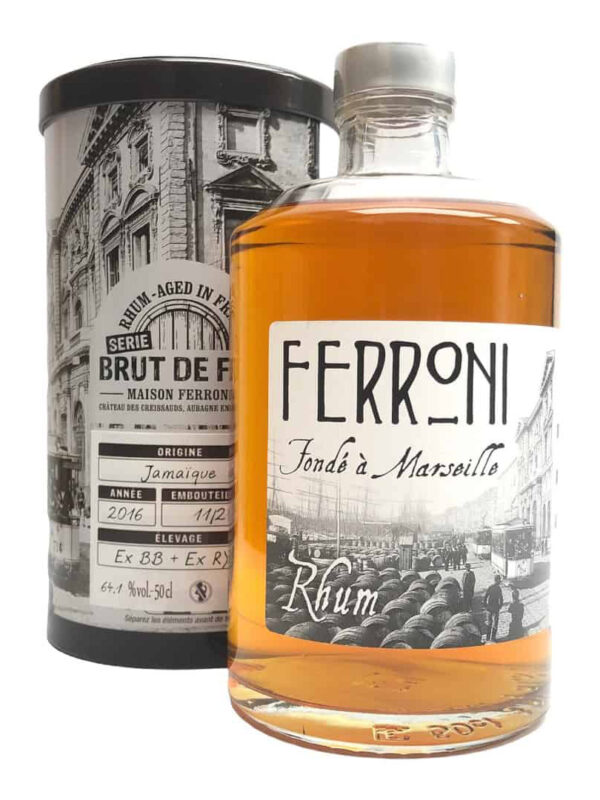 Rhum vieux Ferroni Brut de fût Jamaïque 2007