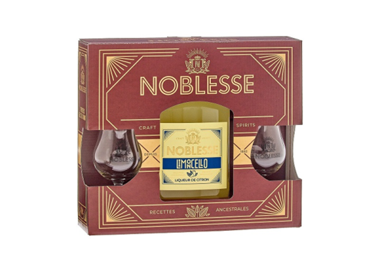 Coffret Limoncello + 2 verres Noblesse 70cl