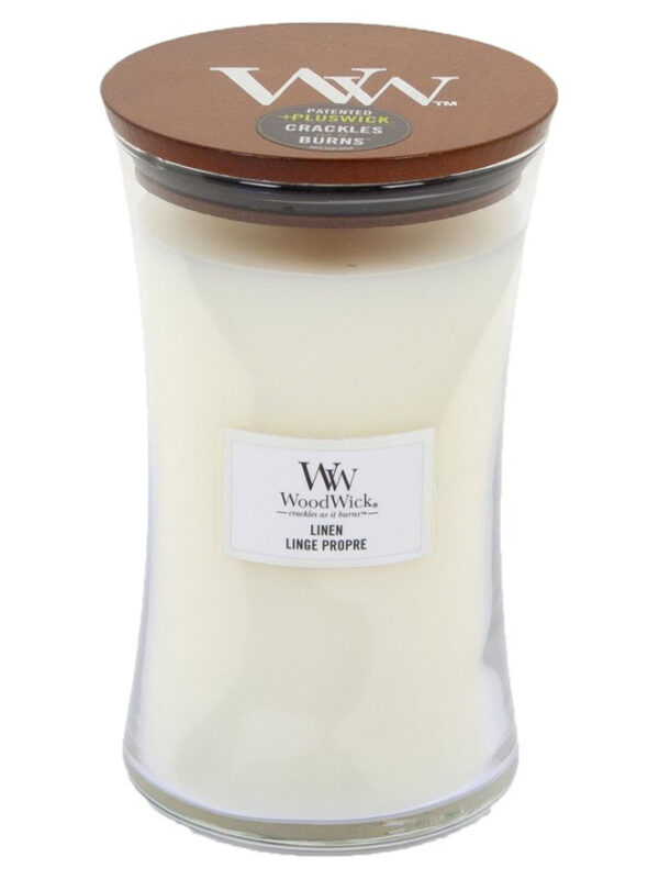 PROMO  MARS 2025 WOODWICK LARGE CANDLE LINGE PROPRE